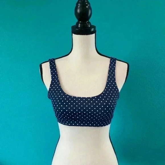 NWT polka dot navy blue bikini top from la hearts by pacsun - Picture 1 of 3